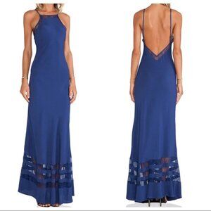 NWT Lovers + Friends Sheer Bliss Maxi Dress Navy